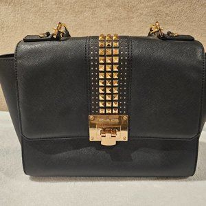 Michael Kors Tina Medium Shoulder Flap Leather Bag